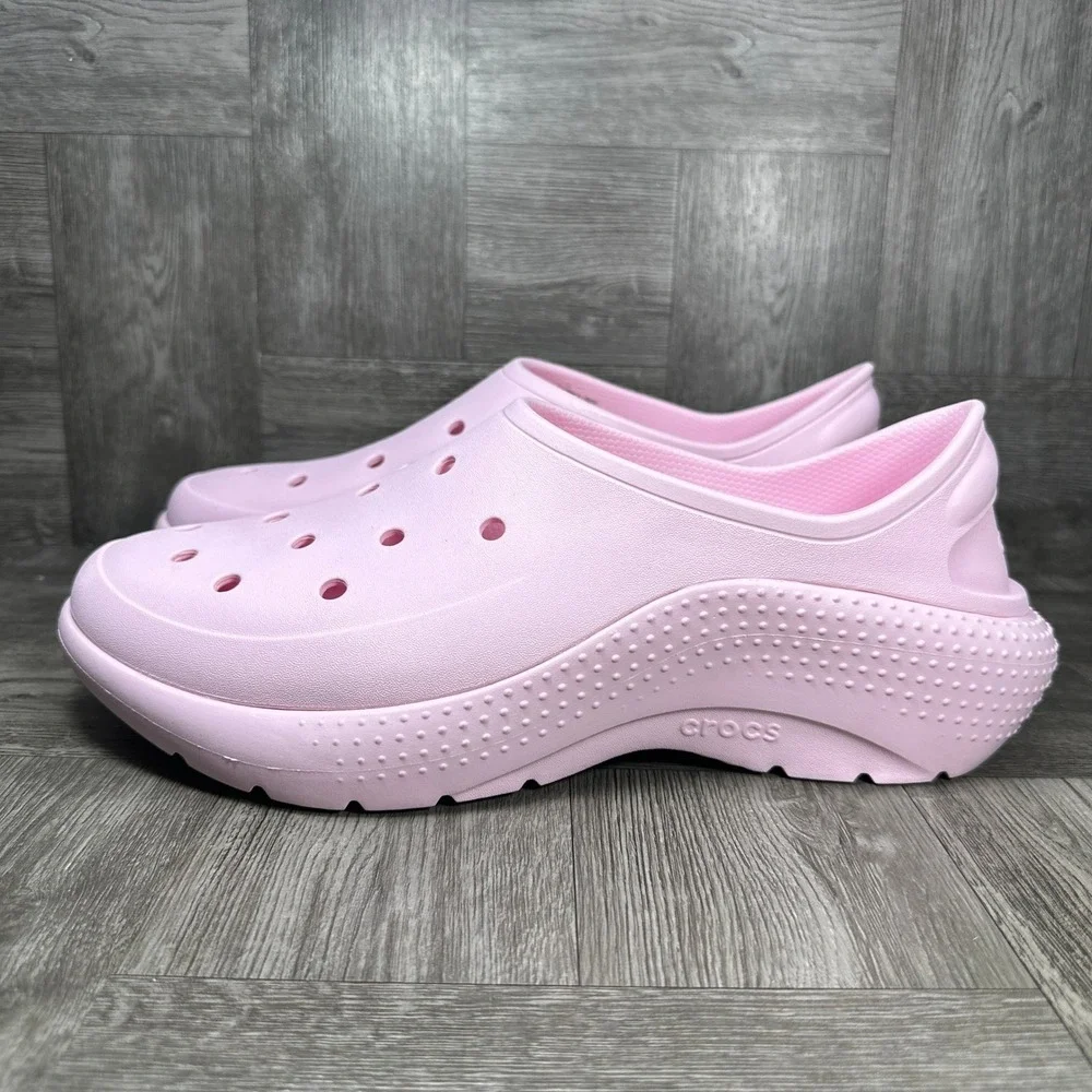 Crocs Crush Clog Mens Size 13 Pink Lightweight Slip On NEW 209347-6U0